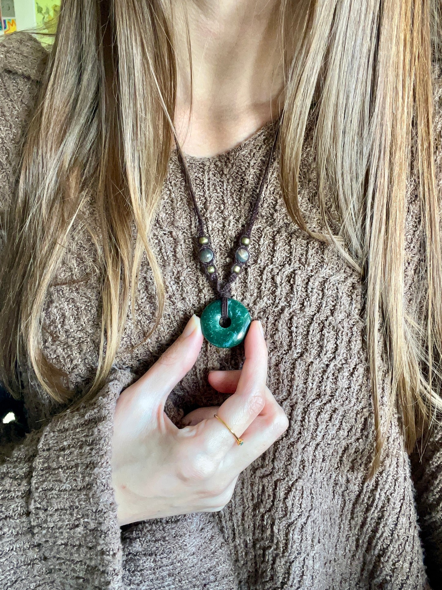 Wealth & New Beginnings Green Moss Agate Necklace ꩜