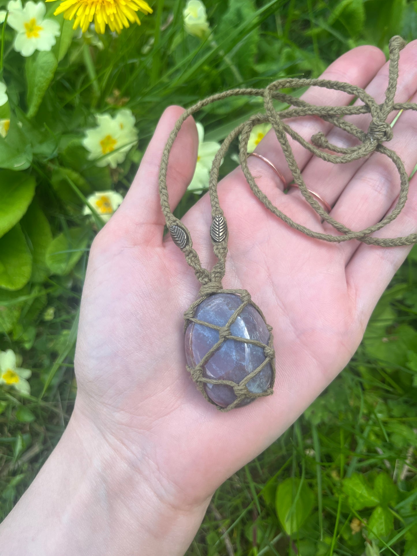 Purple Moss Agate Necklace ⋆˙⟡