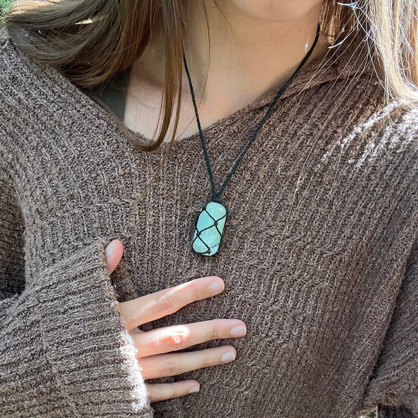 Connection & Wisdom Serpentine Jade Necklace ꩜