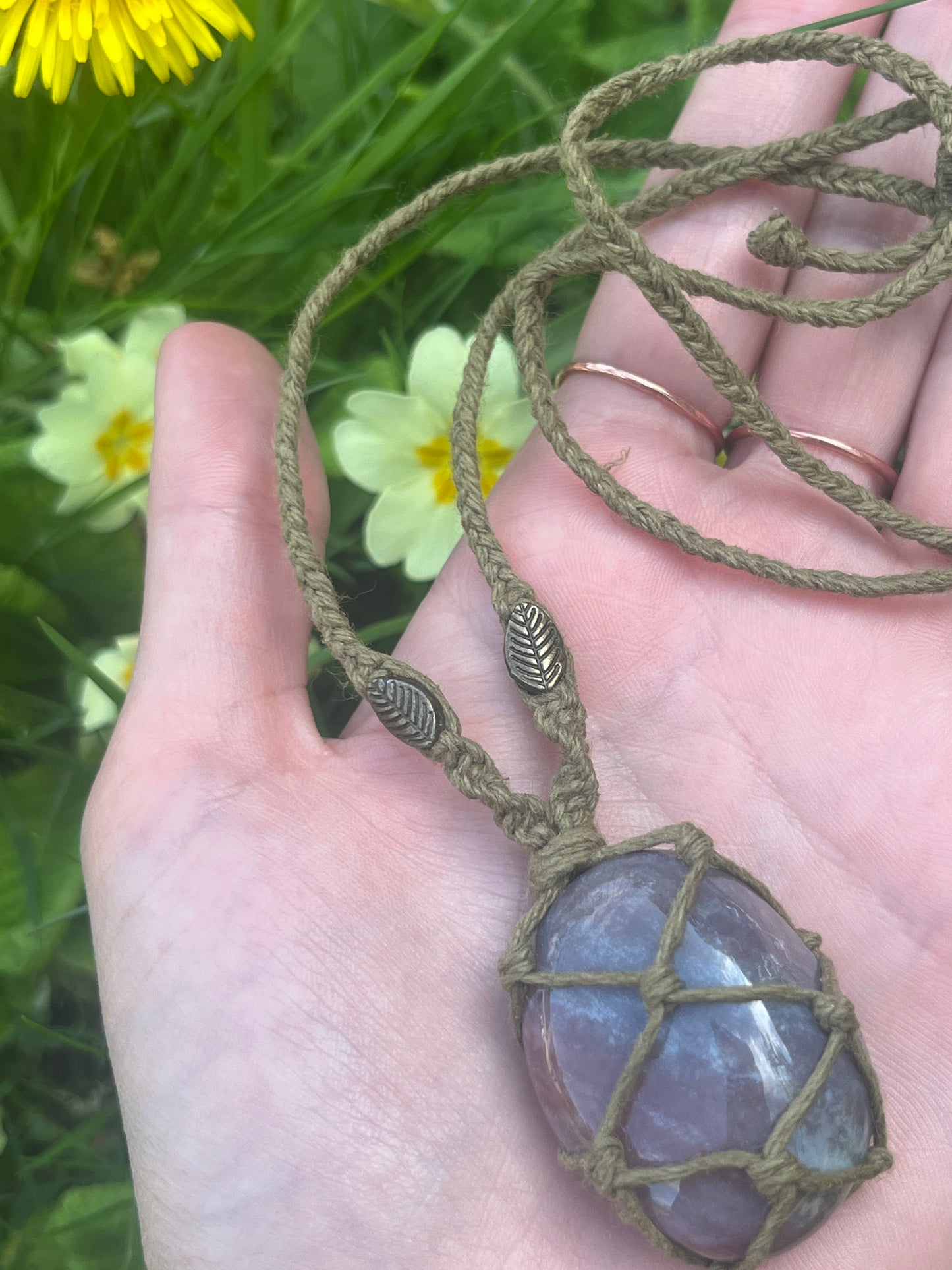 Purple Moss Agate Necklace ⋆˙⟡
