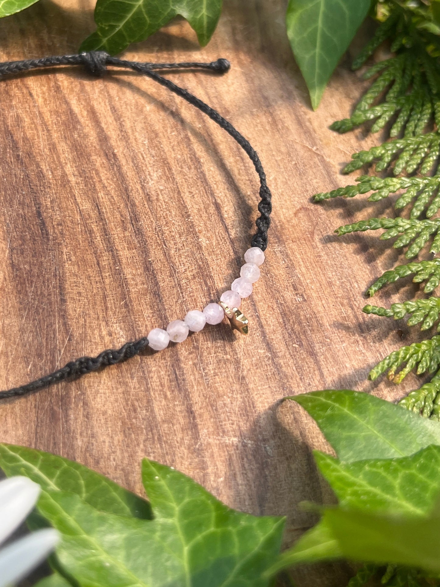 Kunzite Star Crystal Anklet ⋆.˚