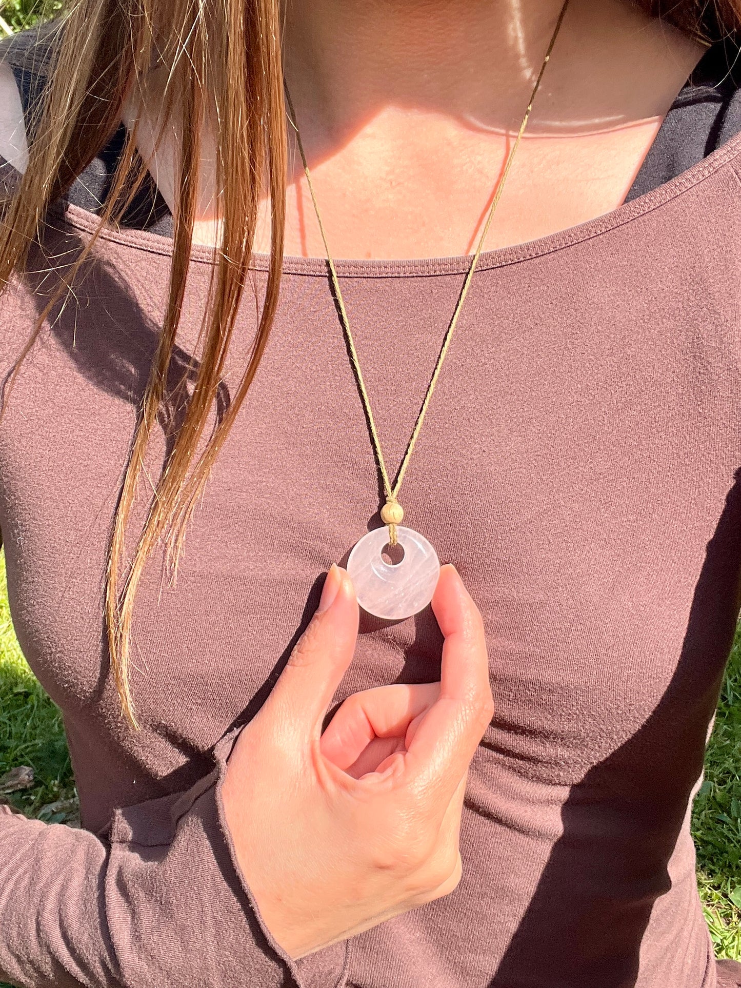 Love + Confidence Rose Quartz Necklace ⋆.˚