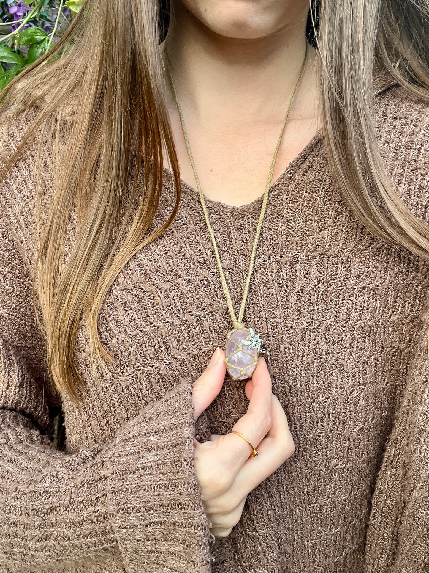 Self-love and Confidence Rose Quartz Necklace ⊹ ࣪ ˖