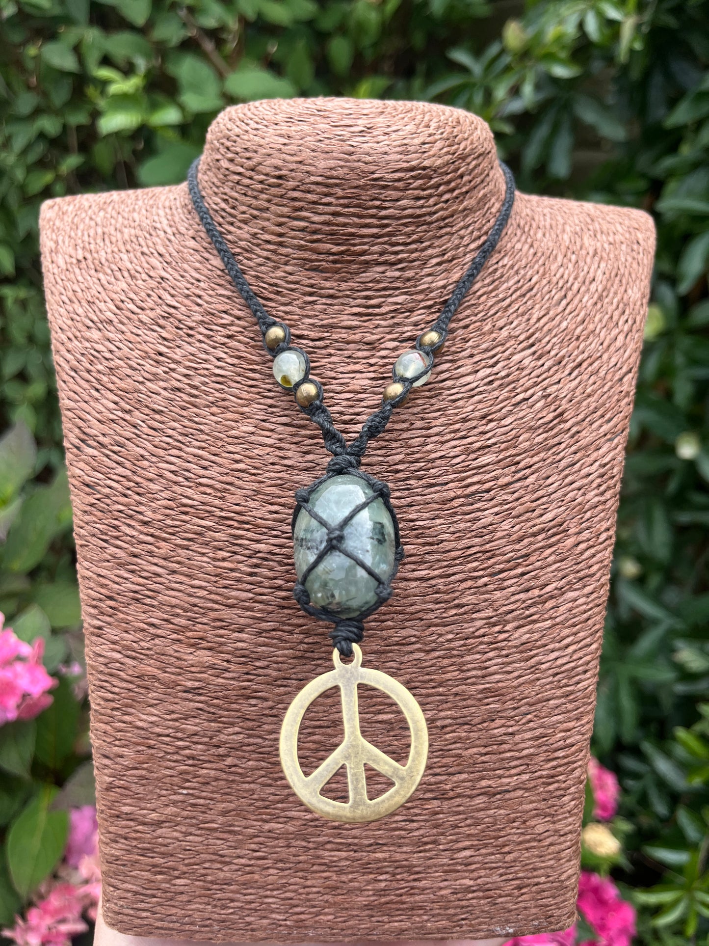 Release & Connection Prehnite Necklace ୭ ˚. ᵎᵎ