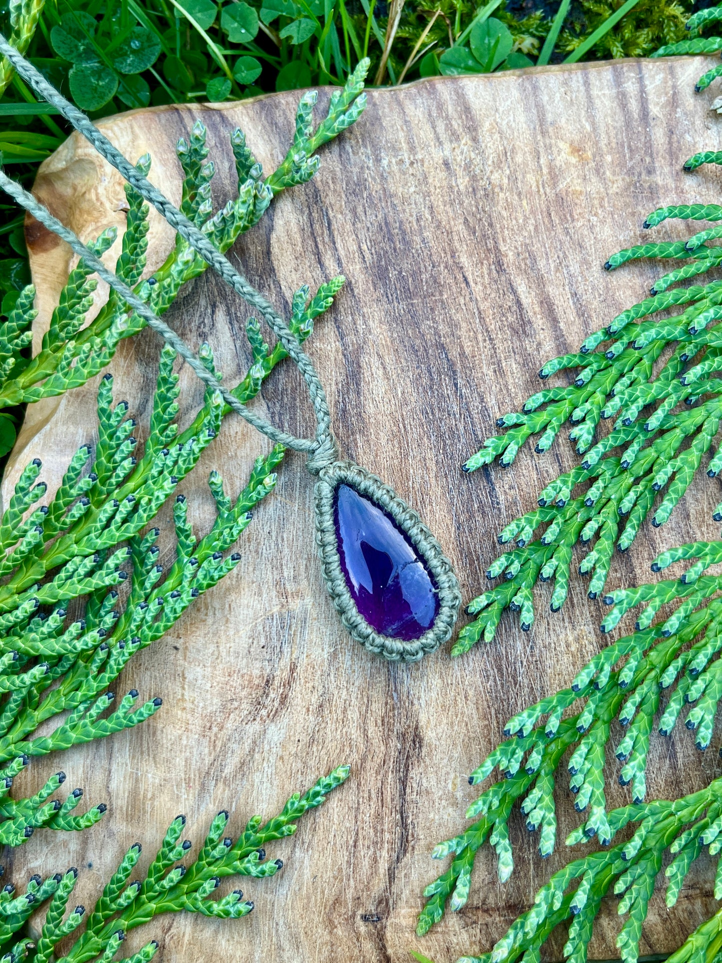 Peace & Protection Amethyst Dainty Necklace ꩜