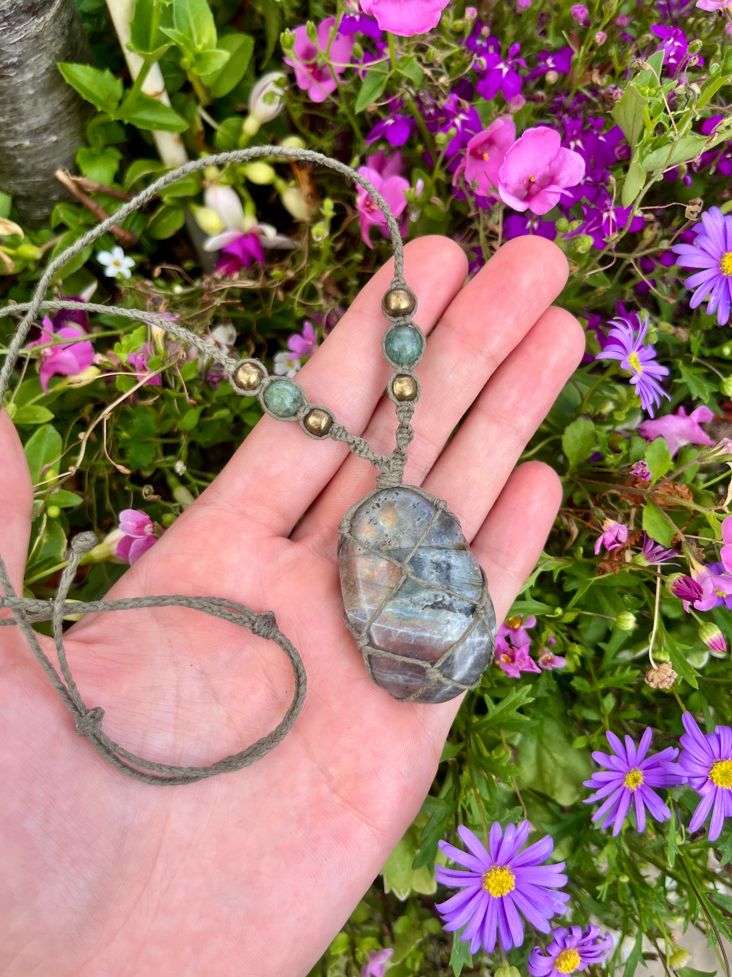 Perseverance & Courage Labradorite Necklace ⋆.˚