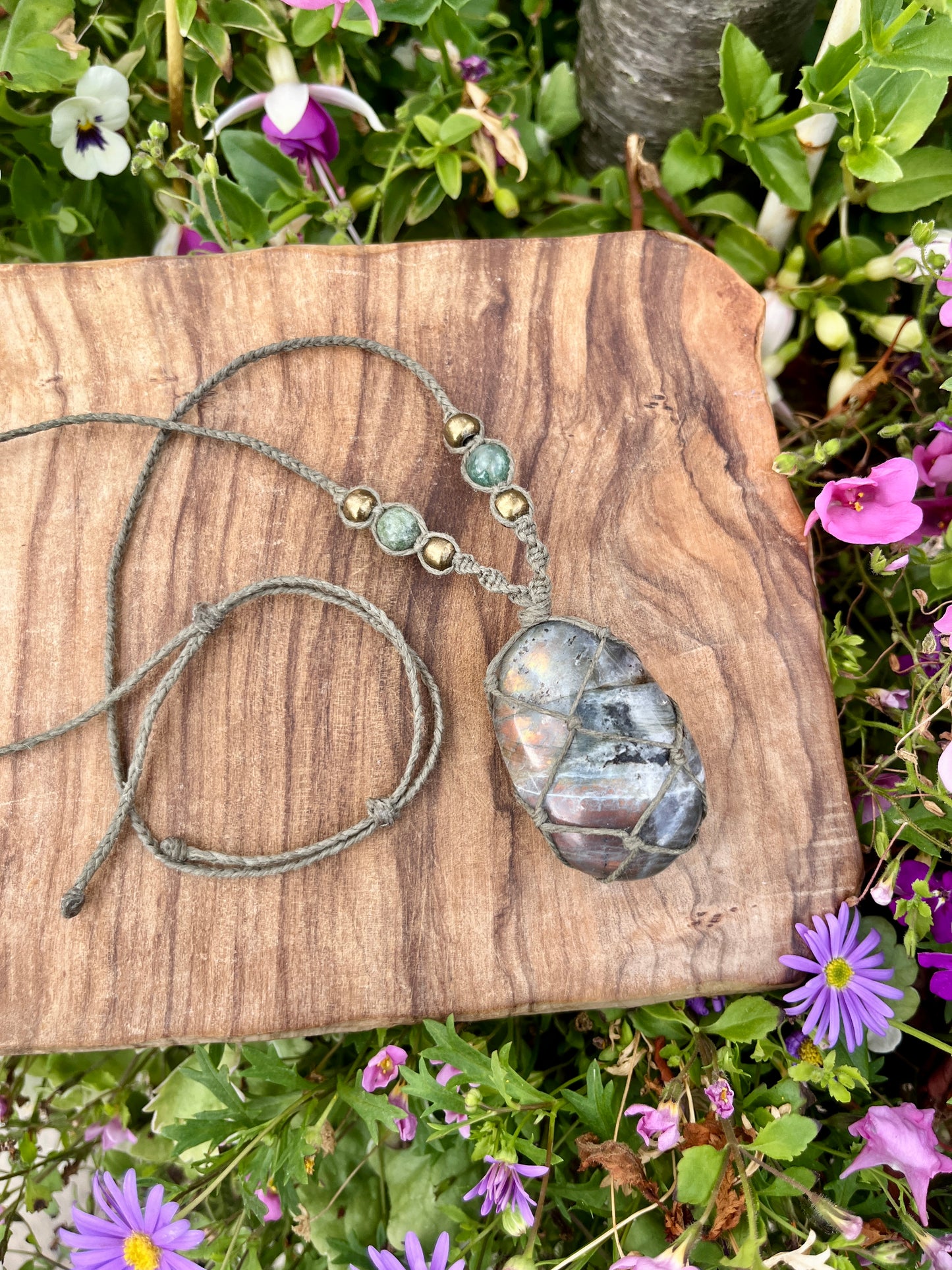 Perseverance & Courage Labradorite Necklace ⋆.˚