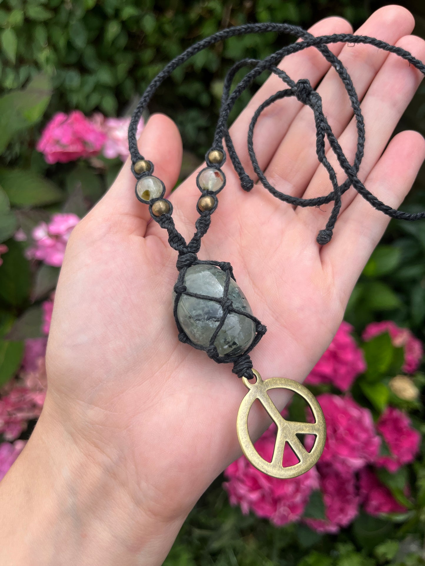 Release & Connection Prehnite Necklace ୭ ˚. ᵎᵎ