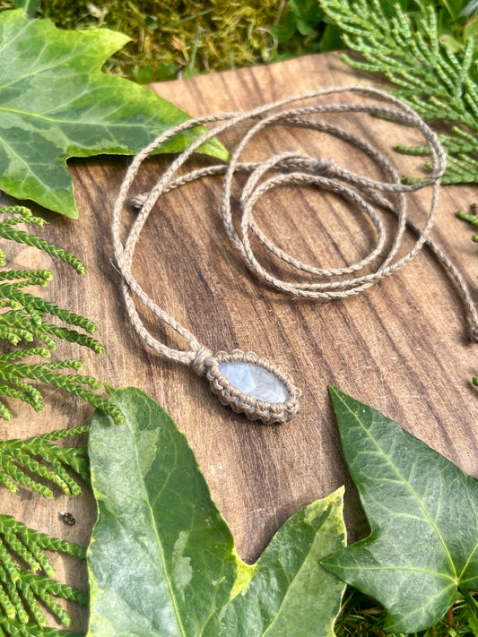 Intuition & Connection Moonstone Necklace ⋆.˚