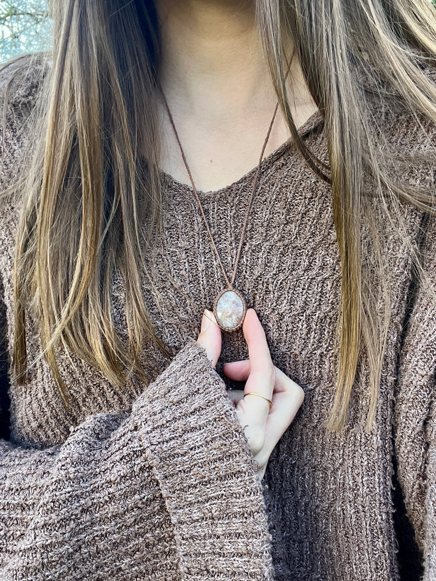 Empowerment & Optimism Sunstone Necklace 𖤓˚࿔