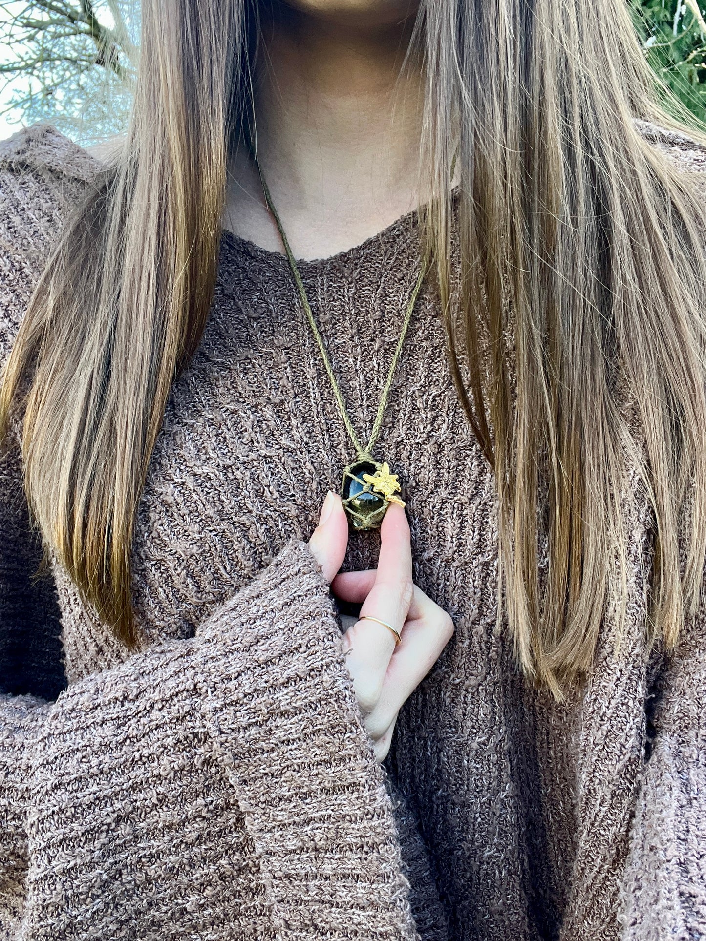 Grounding & Calmness Smokey Quartz Necklace ⊹ ࣪ ˖