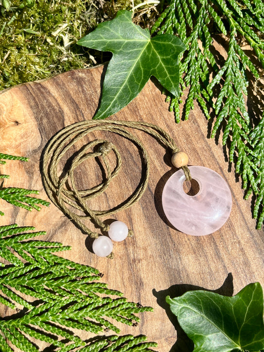 Love + Confidence Rose Quartz Necklace ⋆.˚