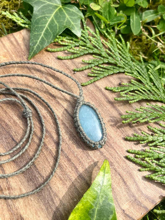 Peace & Courage Aquamarine Necklace ⋆.˚