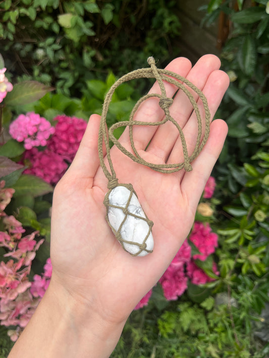 Peace & Patience Howlite Necklace ₊ ⊹