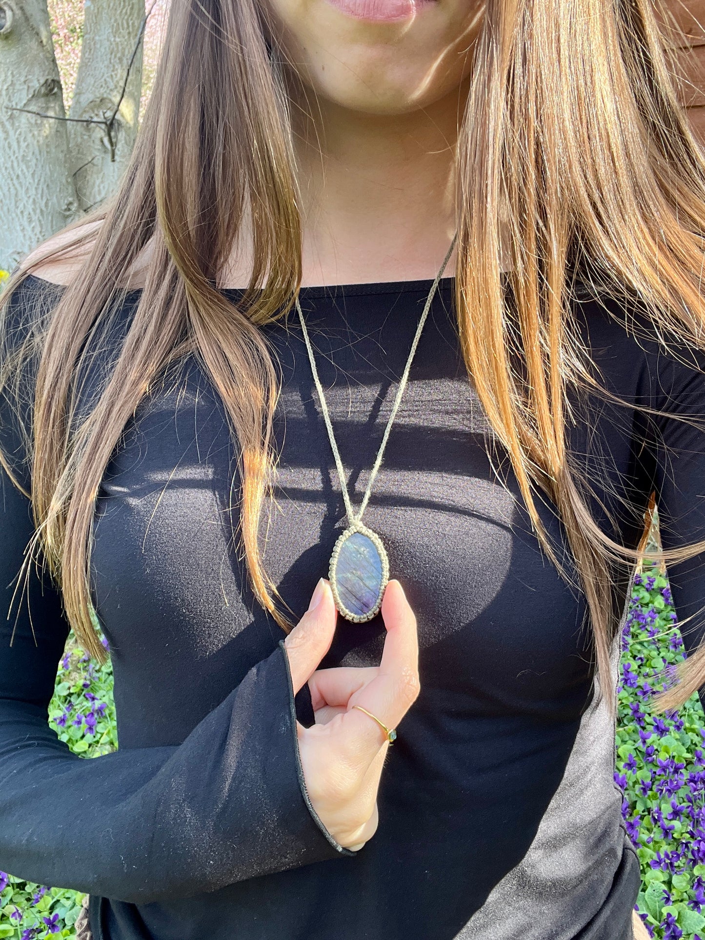 Perseverance & Courage Labradorite Necklace ⋆.˚
