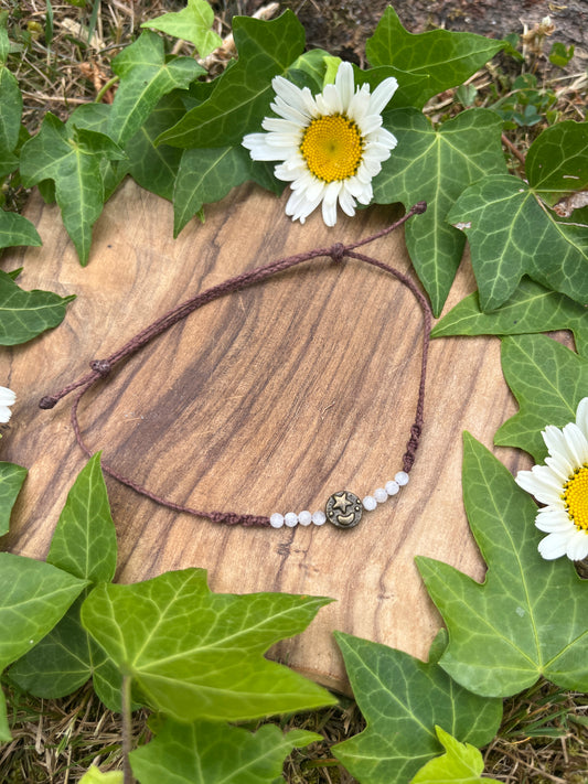 Moonstone Celestial Crystal Anklet ⋆.˚
