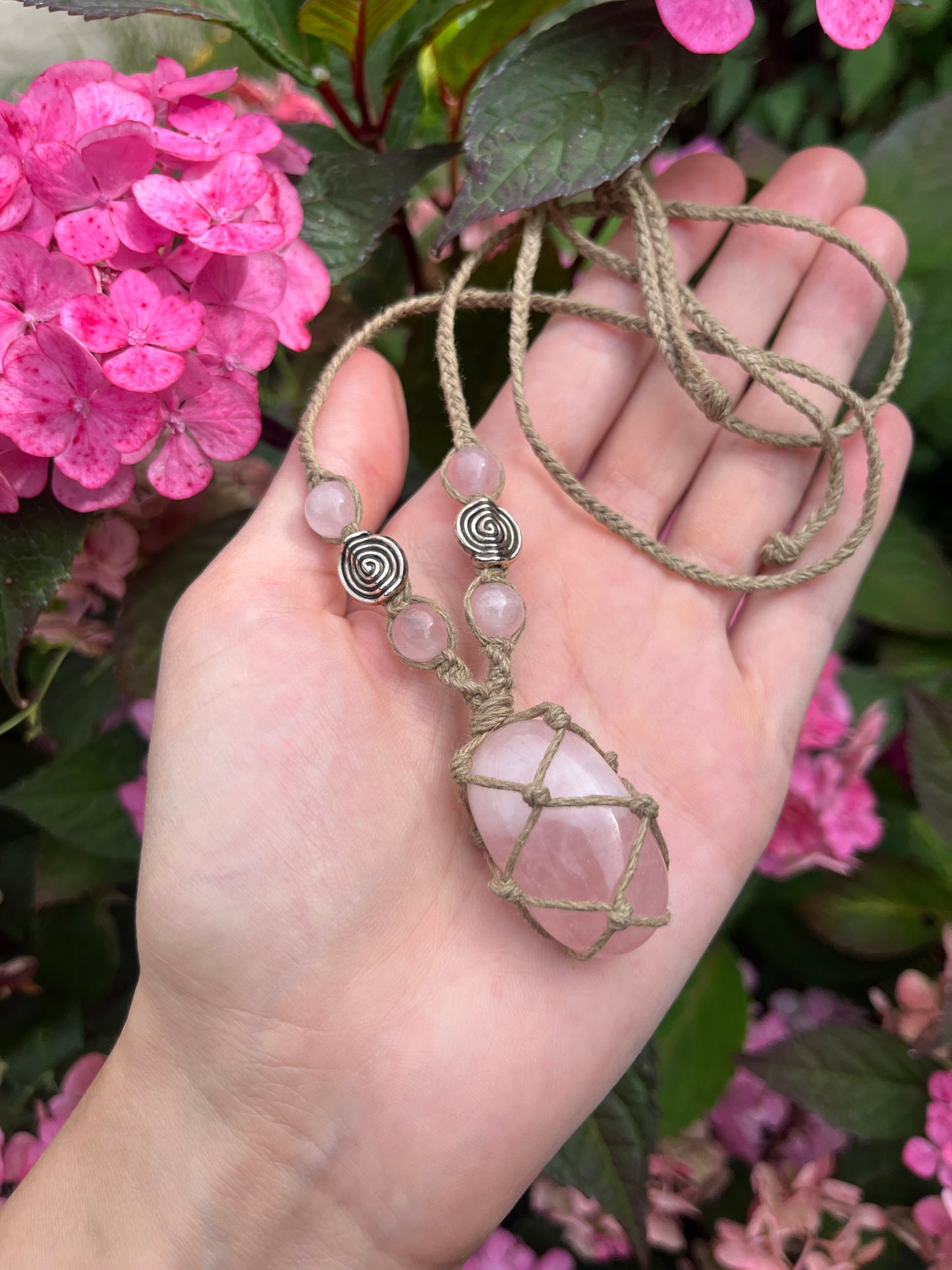 Self-love & Confidence - Rose Quartz Necklace 𖦹