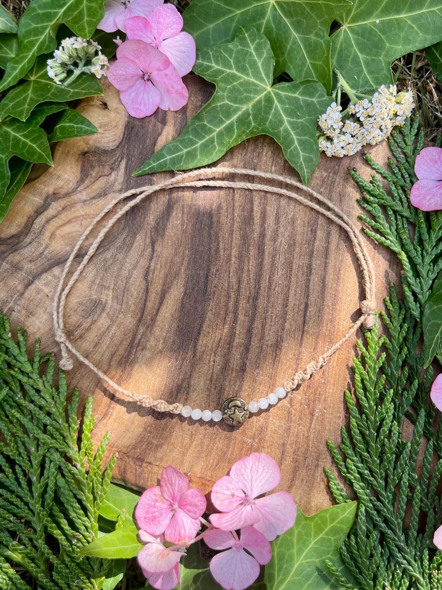 Moonstone Celestial Crystal Anklet ⋆.˚