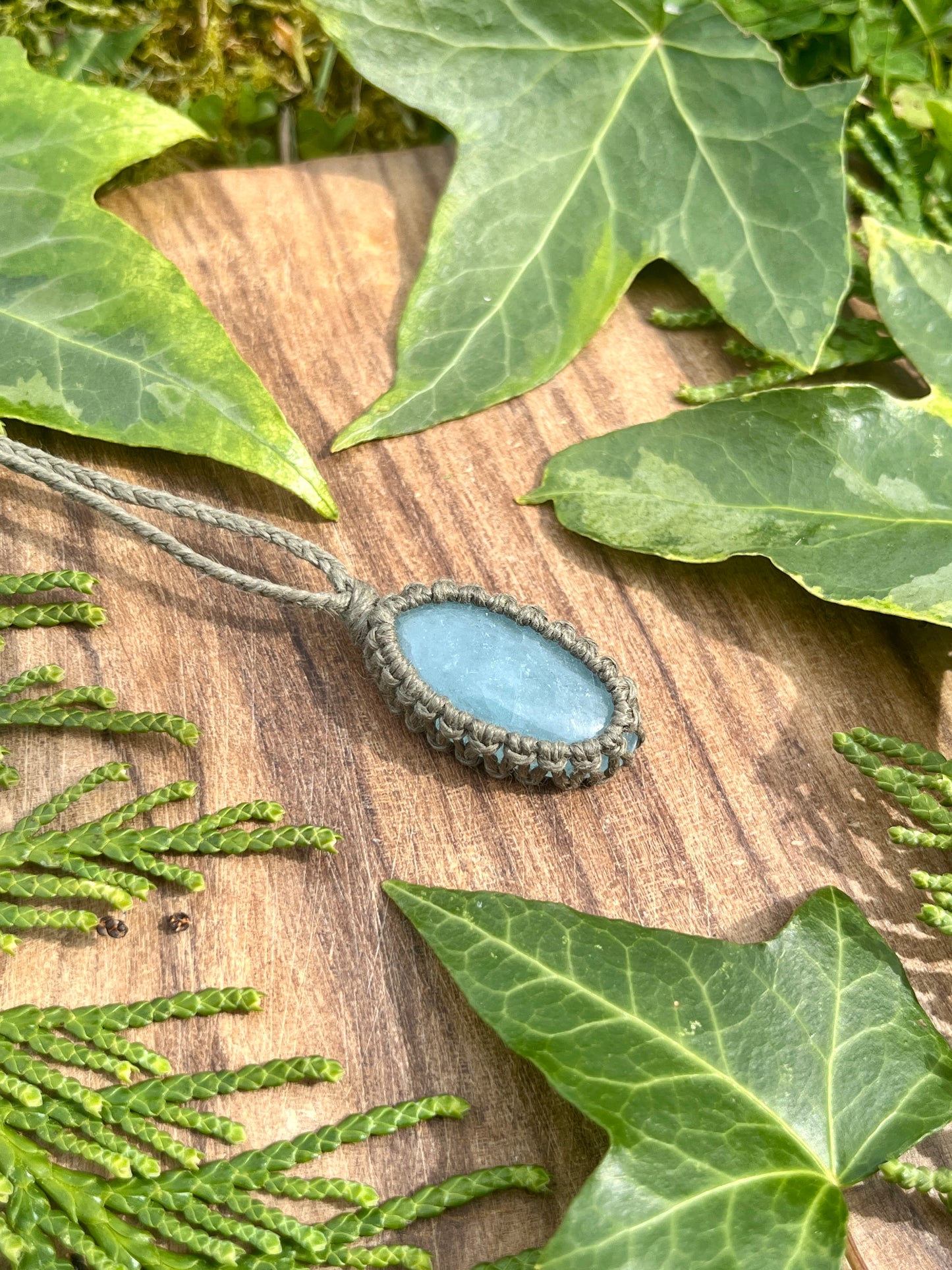 Peace & Courage Aquamarine Necklace ⋆.˚
