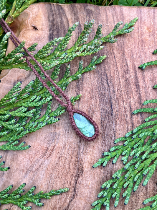 Transformation & Growth Labradorite Dainty Necklace ꩜
