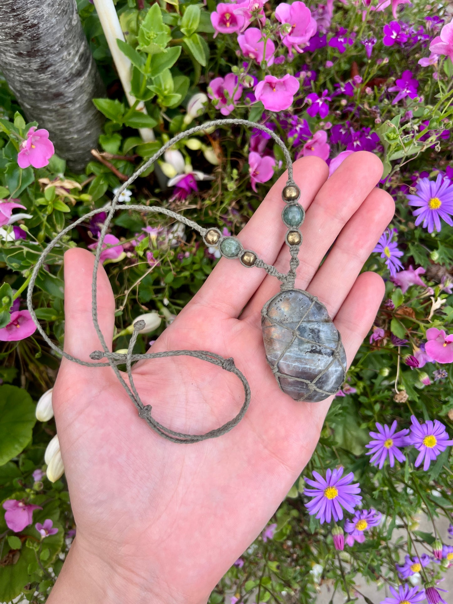 Perseverance & Courage Labradorite Necklace ⋆.˚