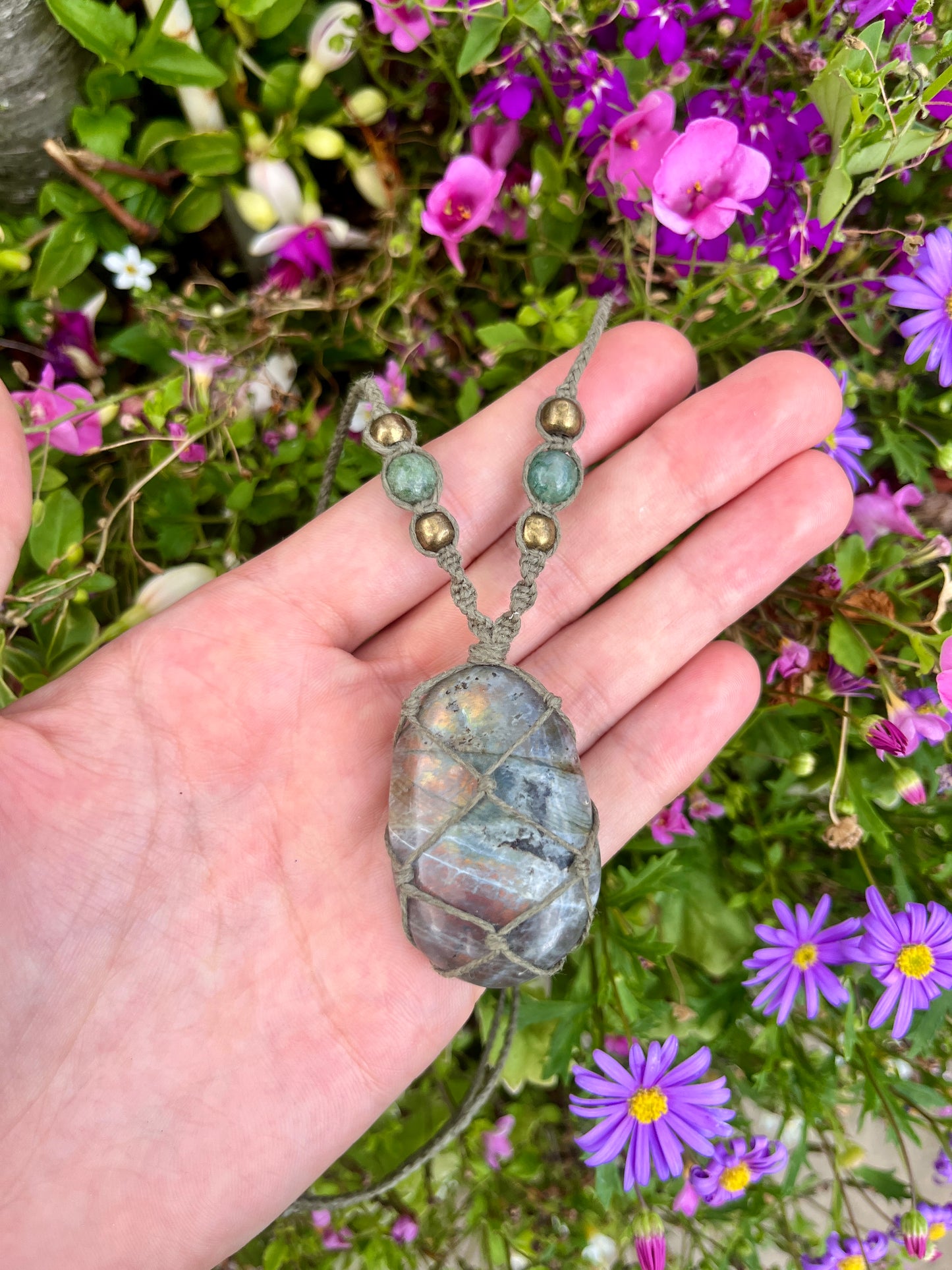 Perseverance & Courage Labradorite Necklace ⋆.˚
