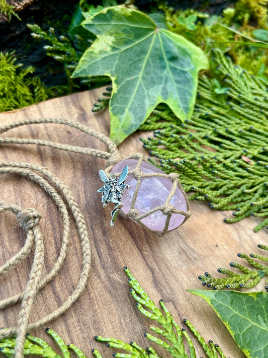 Self-love and Confidence Rose Quartz Necklace ⊹ ࣪ ˖