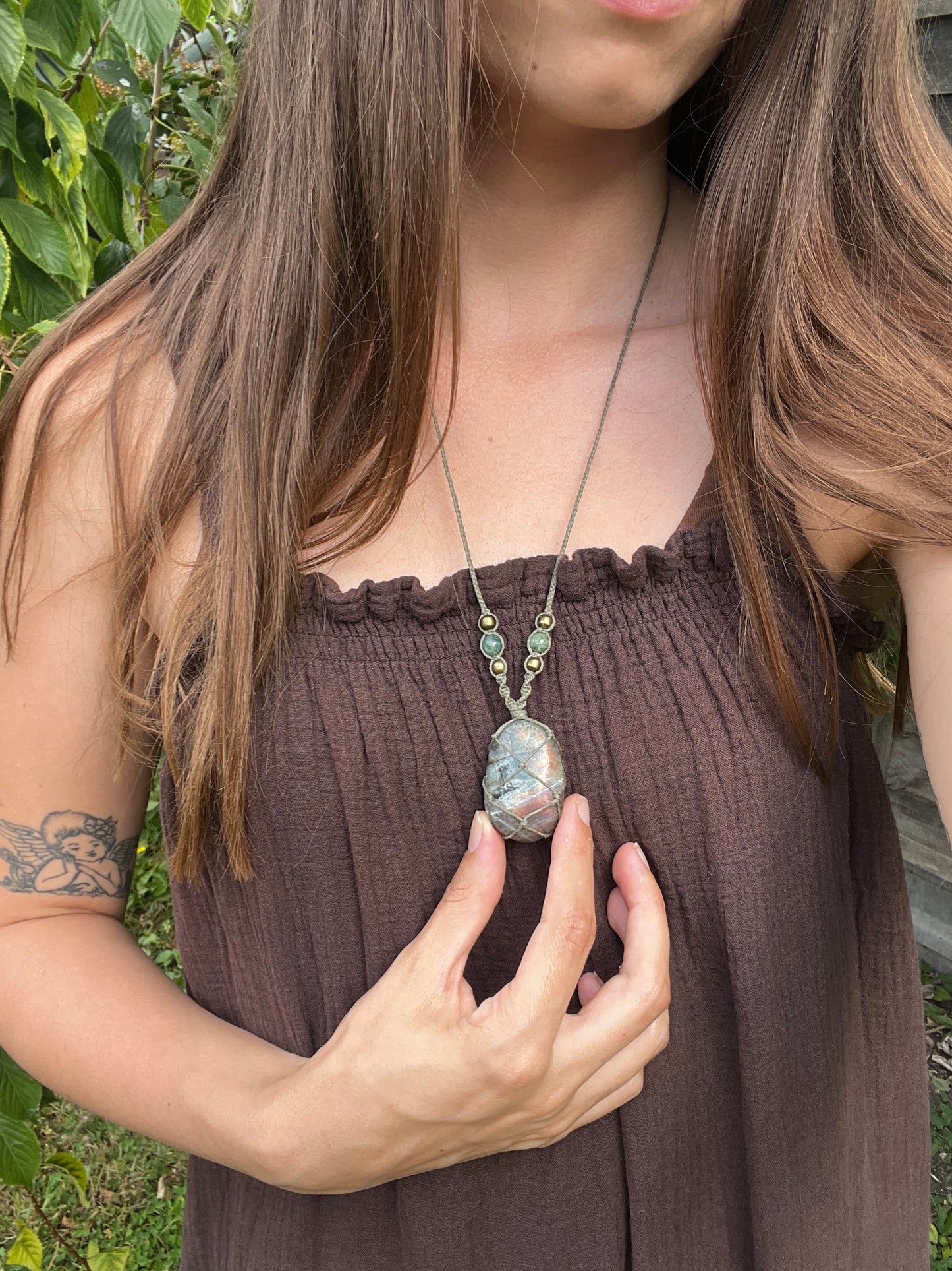 Perseverance & Courage Labradorite Necklace ⋆.˚