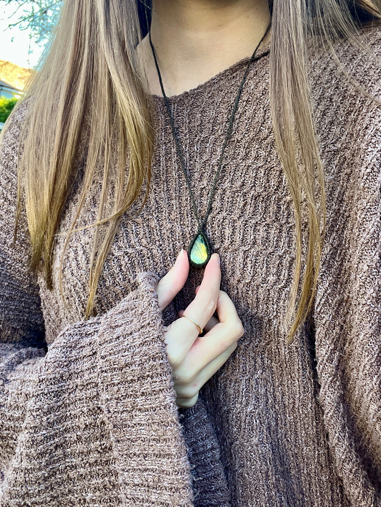 Perseverance & Courage Labradorite Necklace ⋆.˚