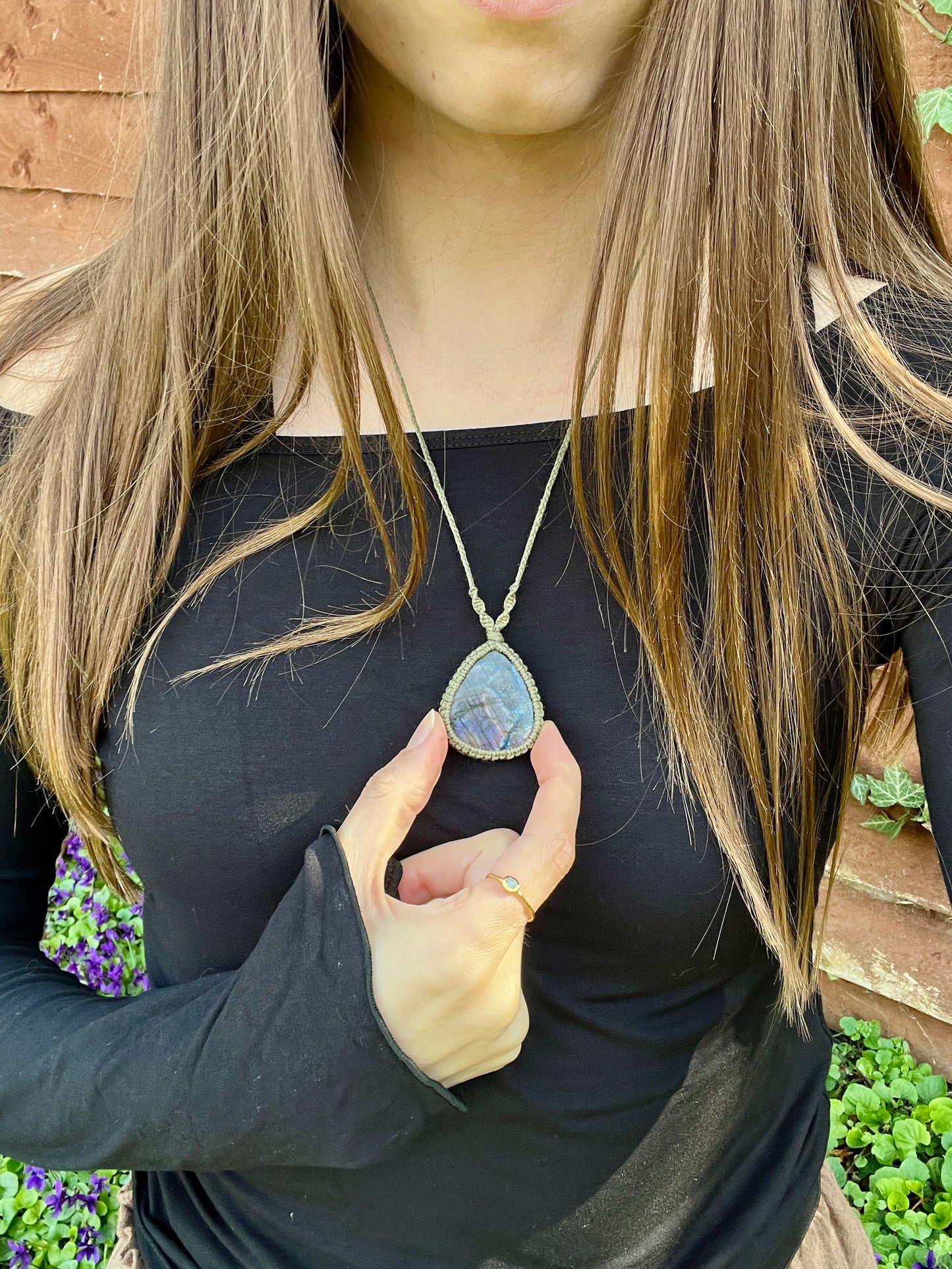 Perseverance & Courage Labradorite Necklace ⋆.˚