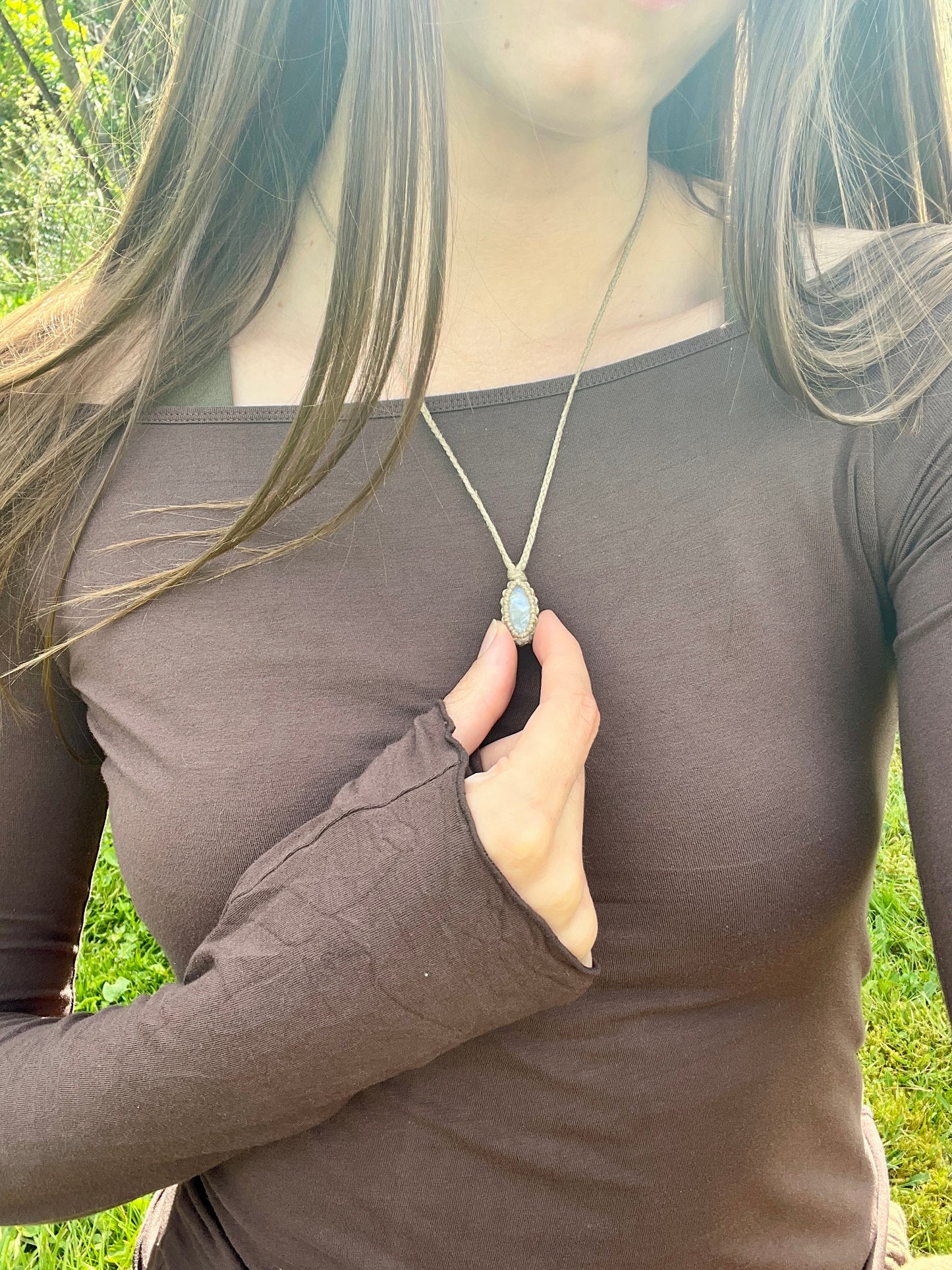Intuition & Connection Moonstone Necklace ⋆.˚