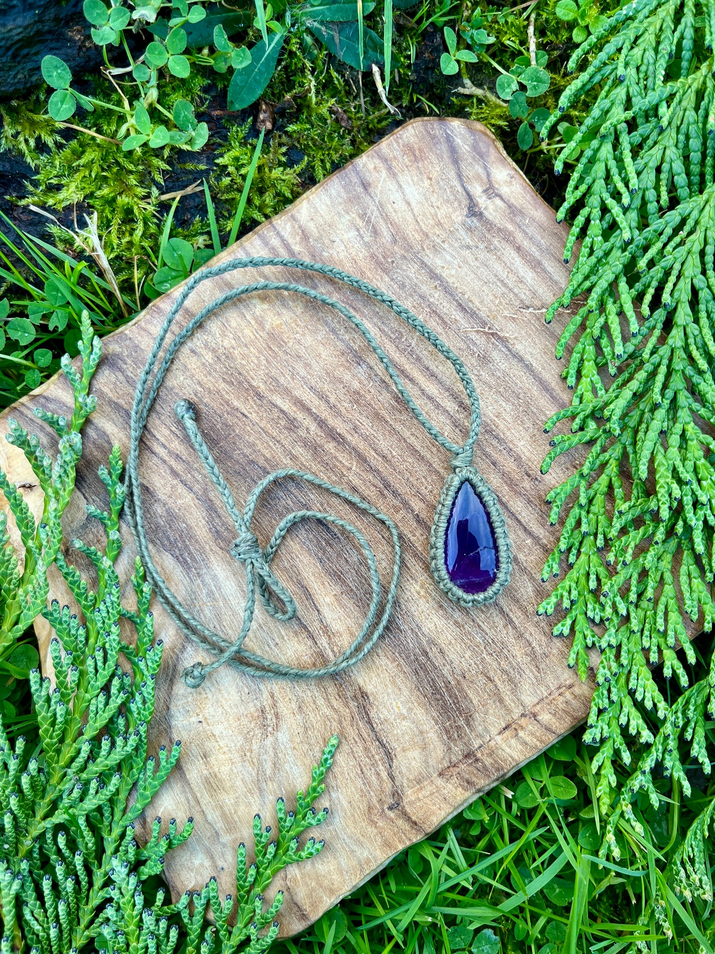 Peace & Protection Amethyst Dainty Necklace ꩜