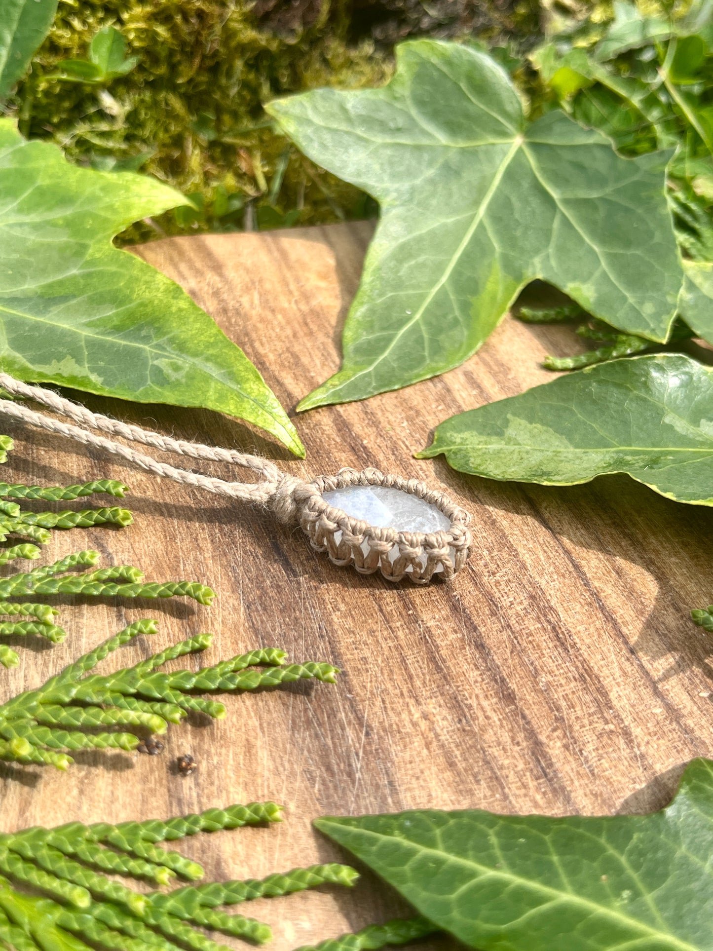 Intuition & Connection Moonstone Necklace ⋆.˚
