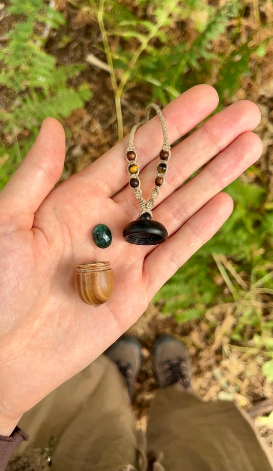 Acorn Locket + Mystery Crystal