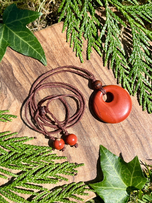Balance & Grounding Red Jasper Necklace ⋆.˚