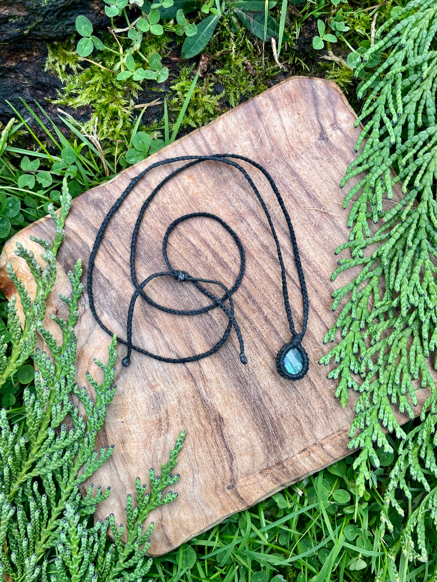 Transformation & Growth Labradorite Dot Dainty Necklace ꩜