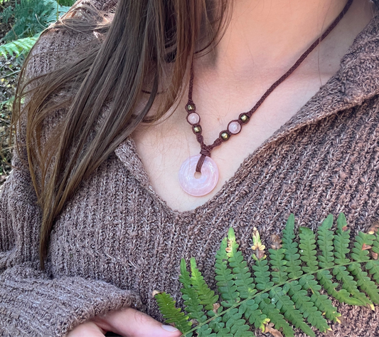 Self-love & Romance Rose Quartz Necklace ꩜