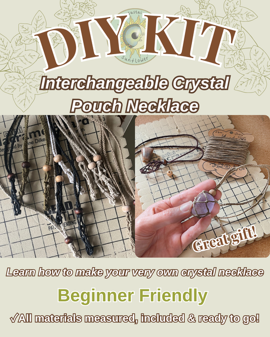 Beginner DIY KIT to learn how to make your own crystal holder necklace. 